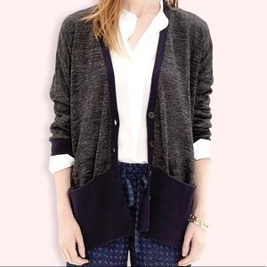Madewell Yarnmix Gray Charcoal Blue Cardigan